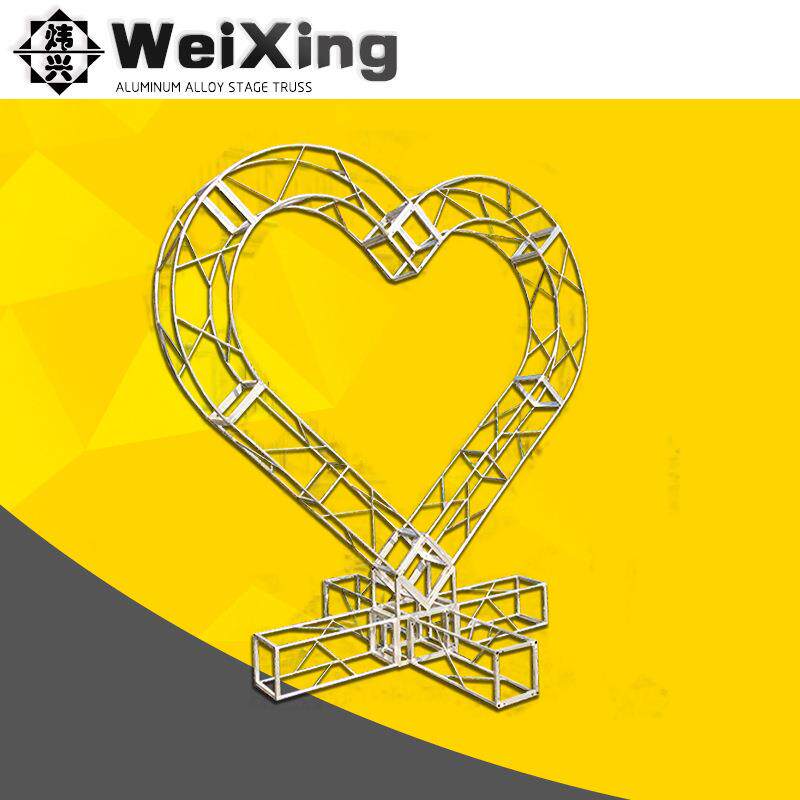 铝合金五角星圆形异形弧形造型桁架爱心门型吊顶灯光桁架背景架