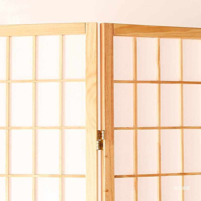 日式实木屏风隔断客厅玄关带挡板简约折叠移动进门遮挡背景墙