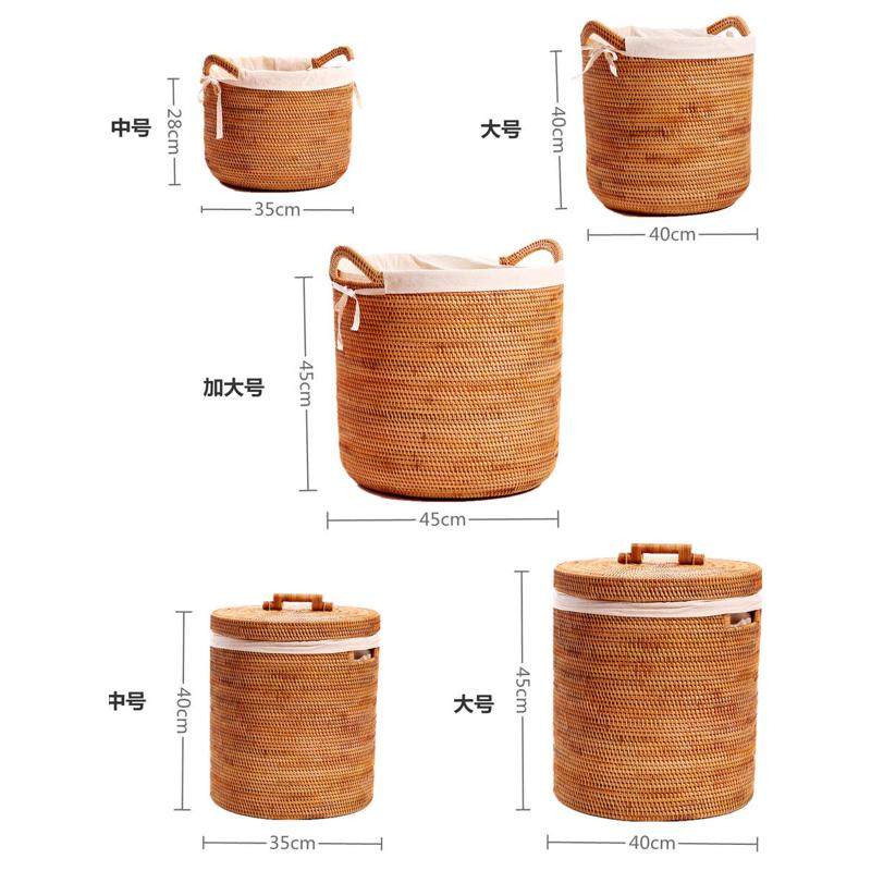 ins风藤编脏衣篓轻奢脏衣服收纳筐编织桶带盖家用大号脏衣篮日式,收纳整理,脏衣篮,淘宝优惠券,粉丝福利购,淘宝优惠卷