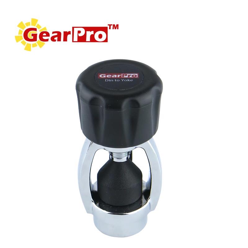 Gearpro DIN TO YOKE口 呼吸调节器通用一级头气瓶din口转换头