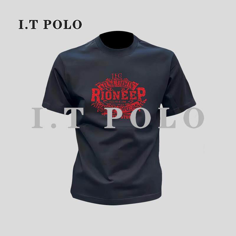 IT POLO ~时尚潮复古纯棉短袖T恤士夏季宽松圆领百搭上衣