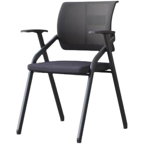 折叠会议椅培训椅办公椅带扶手带桌板写字板轮子可折叠