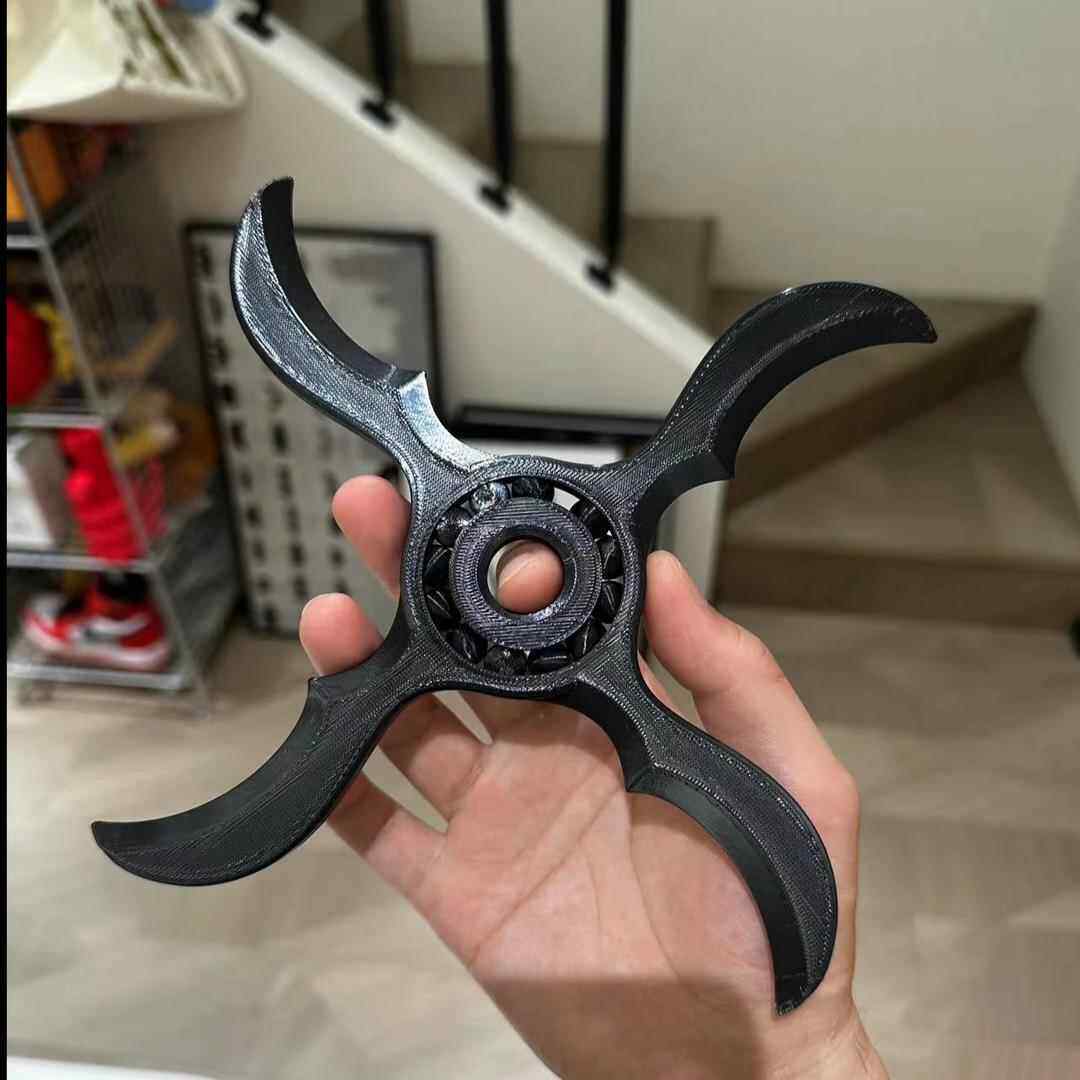 风魔指尖手里剑手指陀螺3d打印小玩具解压夜光迷你火影螺旋手里剑