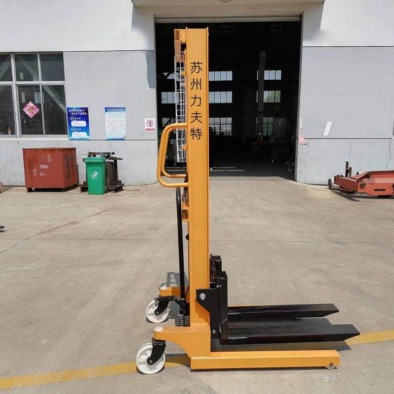 装卸车手动液压堆高车2吨吨手推人力升降叉车手动液压两用升高车
