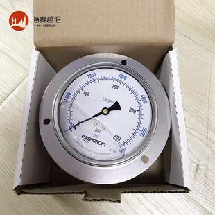 雅斯科ASHCROFT 400BR#T8耐震波登管压力表轴向螺纹液压油压表