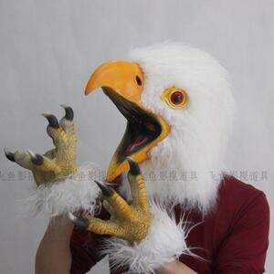 老鹰头套面具鸟嘴动物全脸搞怪搞笑沙雕成人万圣节舞会表演道具男