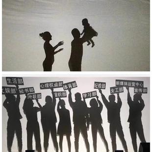 影子舞道具幕布剪影舞台剧灯全套装支架人手皮影戏秀表演