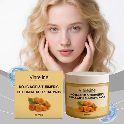 VIARELINE Turmeric Exfoliating Pads - Gentle Cleansing and M