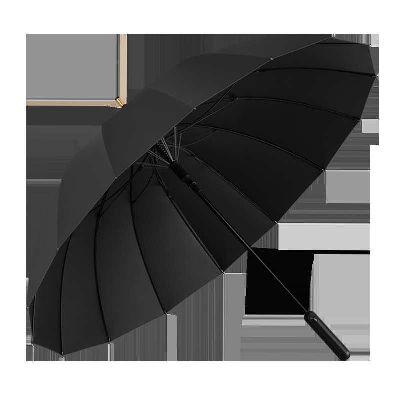 高端16骨实木直柄高尔夫伞商务男士直杆长柄伞广告伞LOGO制作