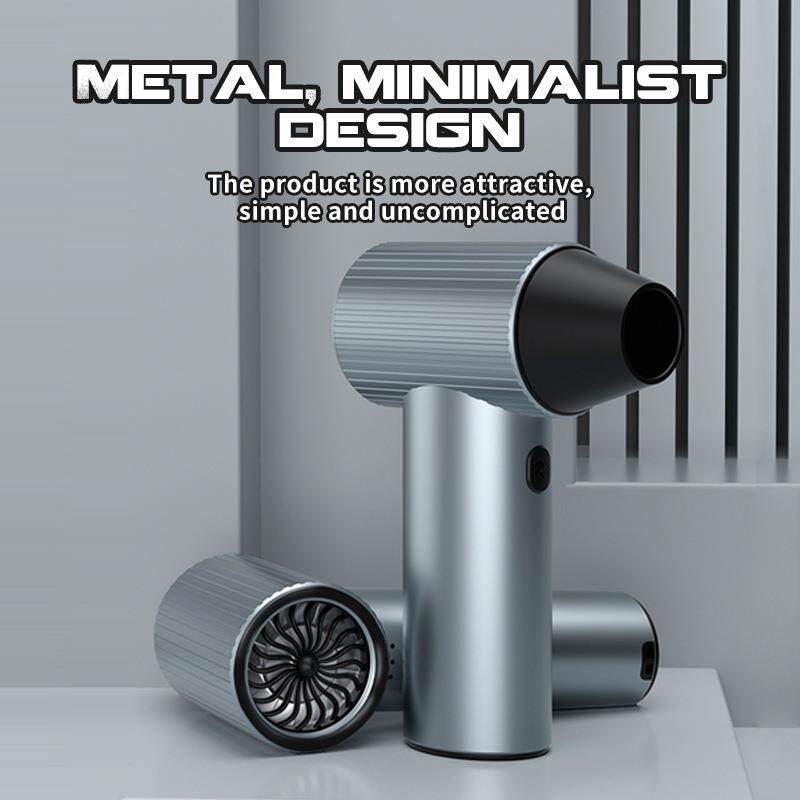 中性英文X7暴力风扇涡轮户外可手持金属风扇无刷高速增压吹风机
