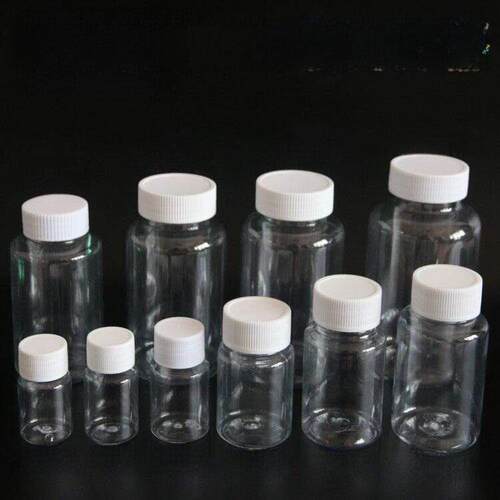 round bottle plastic seal pot small sample bottles of little