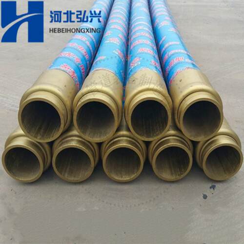 混凝土挖掘机输送胶管DN125*3000橡胶砼泵软管工程车四层机械加强