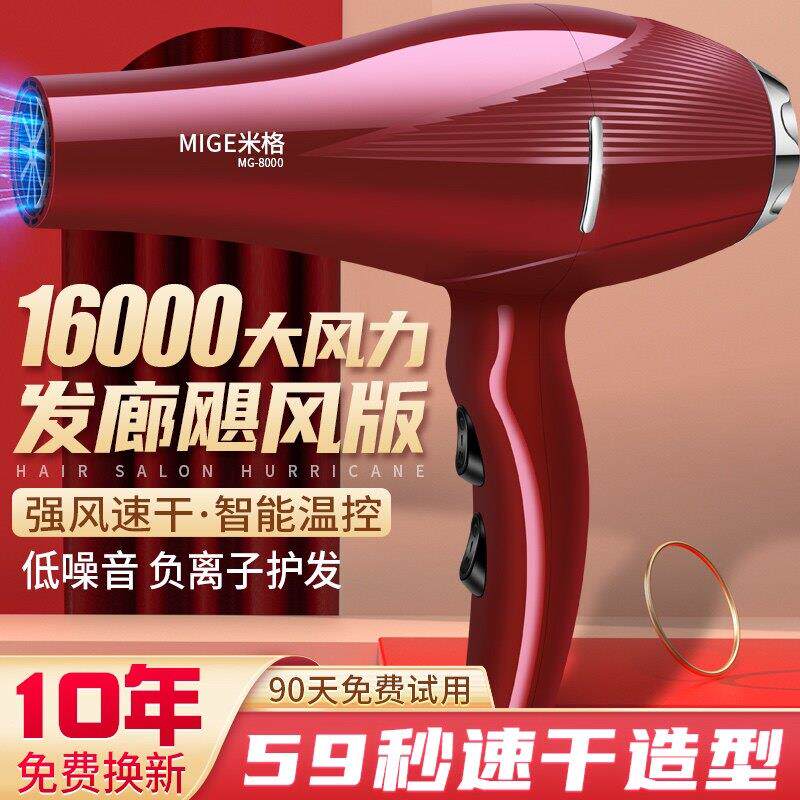 发型师吹风机理髲店3000大功率家用静音蓝光护发吹风机发廊速干