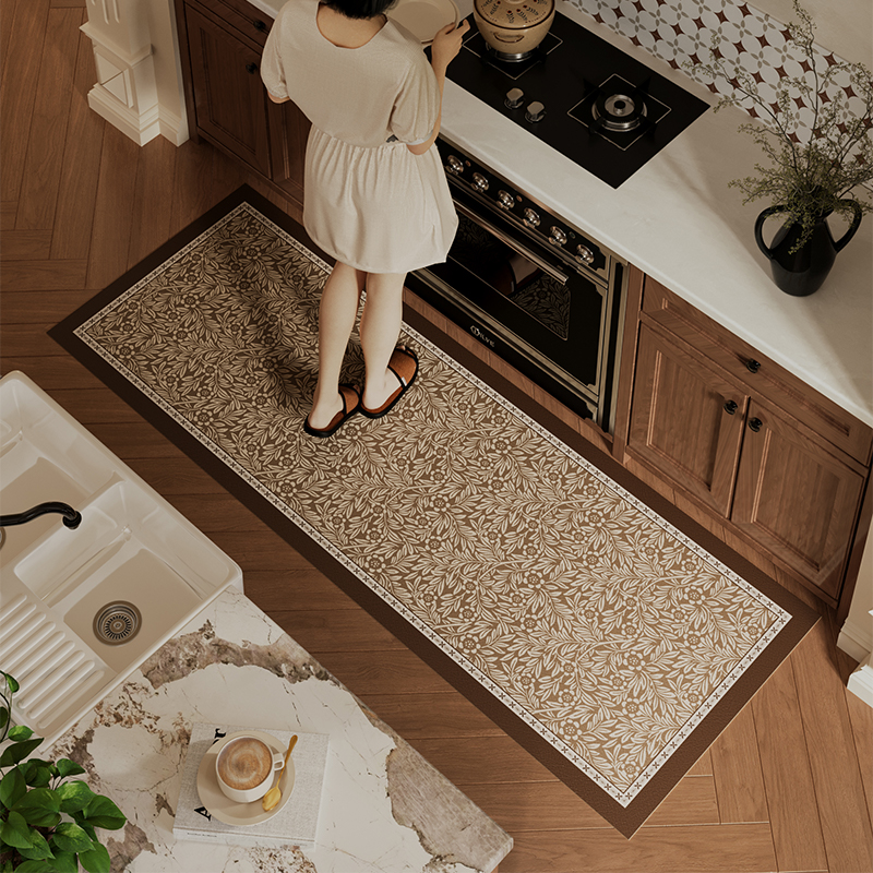 克洛伊法式厨房脚垫吸水防滑抗污耐脏硅藻泥地毯防水整铺地垫