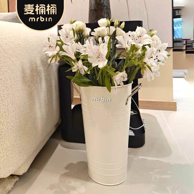 麦桶桶醒花桶家用深水大号花店专用花筒花瓶鲜花桶插花桶北欧法式