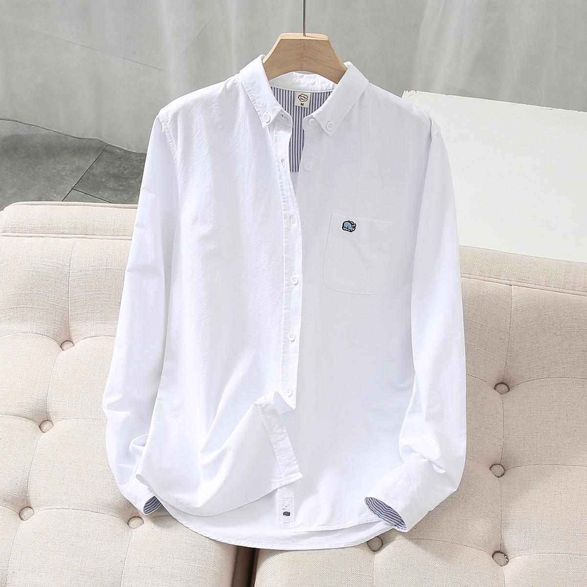 文艺小清新衬衫女2024春秋季新款口袋刺绣小众外搭纯棉牛津纺衬衣,女装/女士精品,衬衫,淘宝优惠券,粉丝福利购,淘宝优惠卷