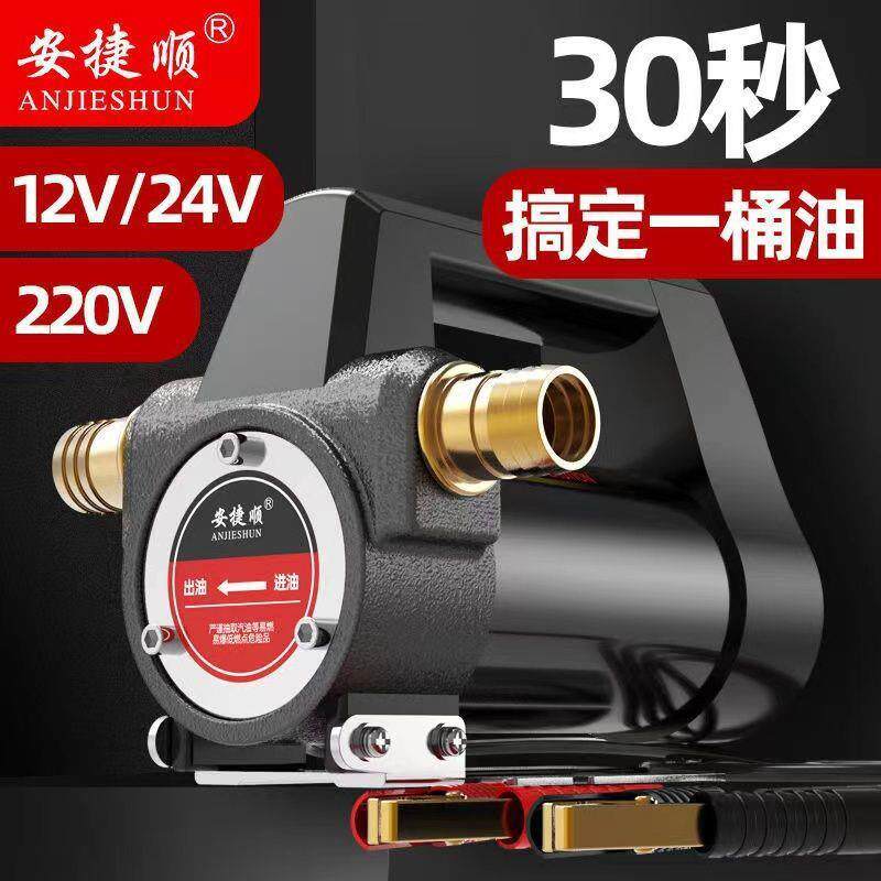 电动抽油泵12v24v通用柴油泵小型输油泵抽油机大流量自吸泵