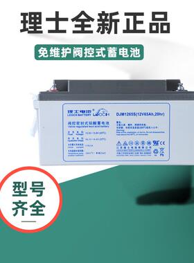 理士蓄电池DJM1265S铅酸电池12V65AH免维护足容量
