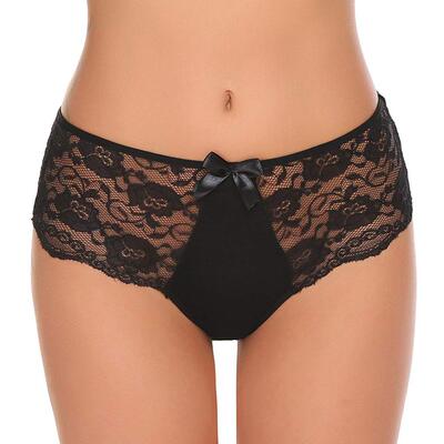 Tease Ease Sexy Lace Crotchless Thong Panties Women See
