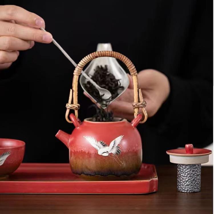故宫红创煮茶炉文精炉户外烧水茶器套酒00069899装围炉煮茶茶具家