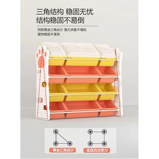 儿整童玩QCB具收纳架新带盖生宝宝置物容量多层落地理箱储大物柜
