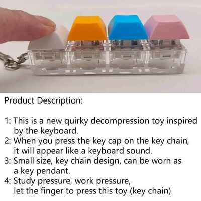 Decompress Fngertp Keychan Retro Toy Accessores