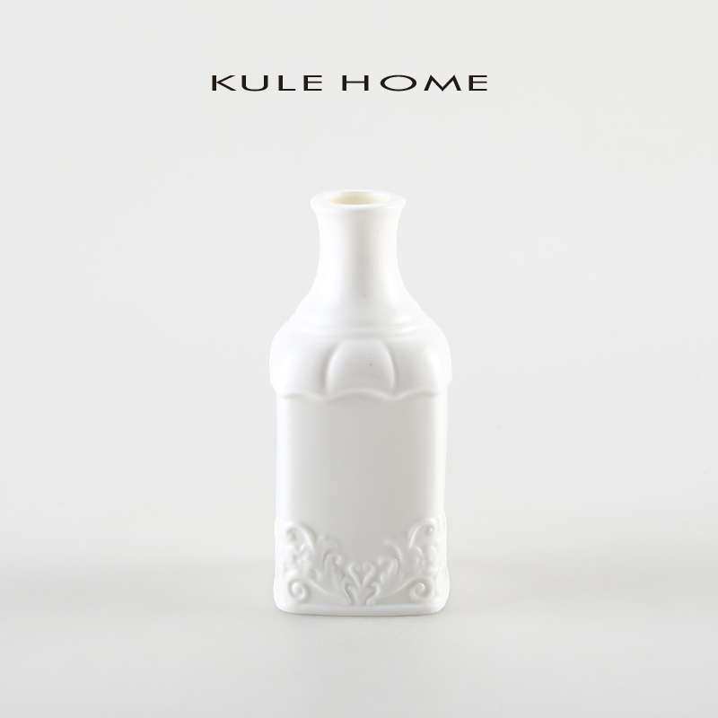 KULE HOME 陶瓷小花瓶家居摆件客厅插花简约干花电视柜餐桌装饰品