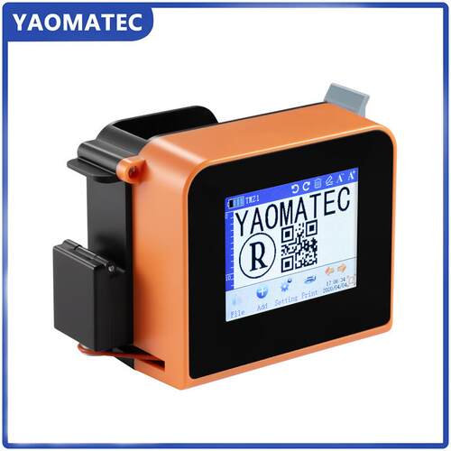 YaomatecMini喷码机打码机打生产日期盖塑料袋易拉罐底部凹凸曲面