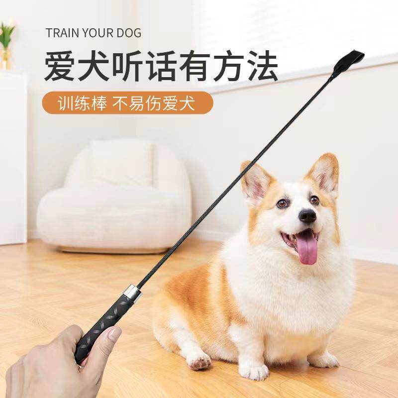 训狗棒宠物训狗鞭训练狗狗用品打狗棒皮革拍头不伤犬工厂跨境