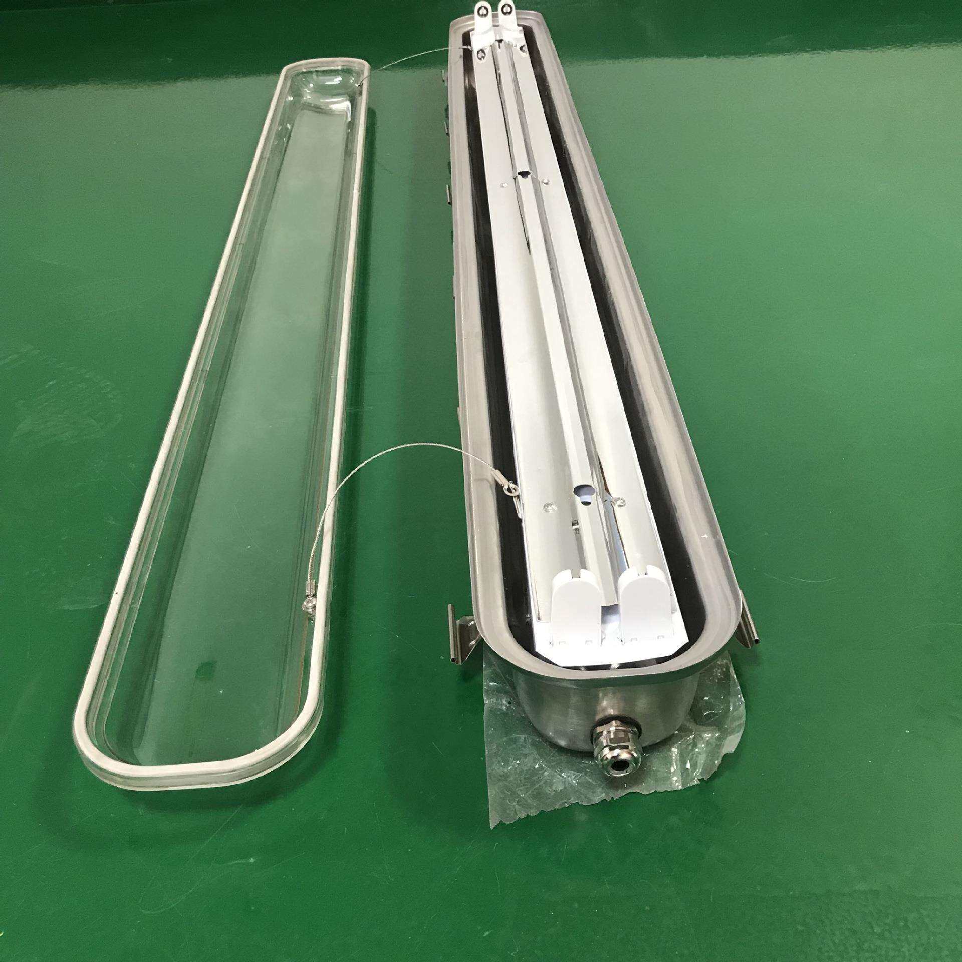 厂家供应抗冲击不锈钢三防灯 单双管贴片式led三防灯 PC罩照明灯