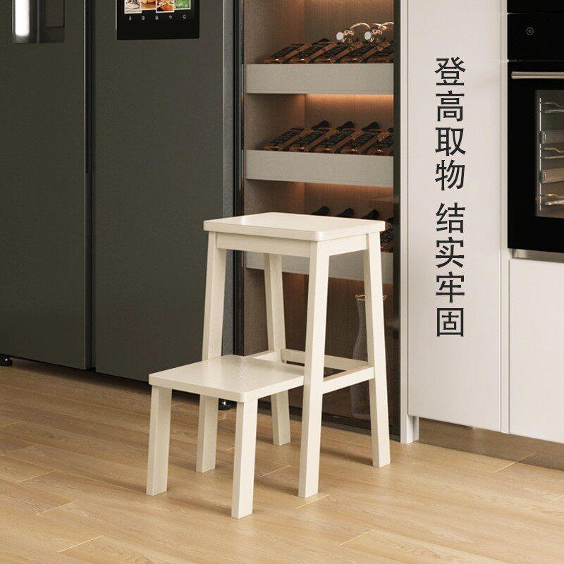 家用梯凳折叠梯人字梯加厚实木梯椅凳子两用登高楼梯小梯子置物架