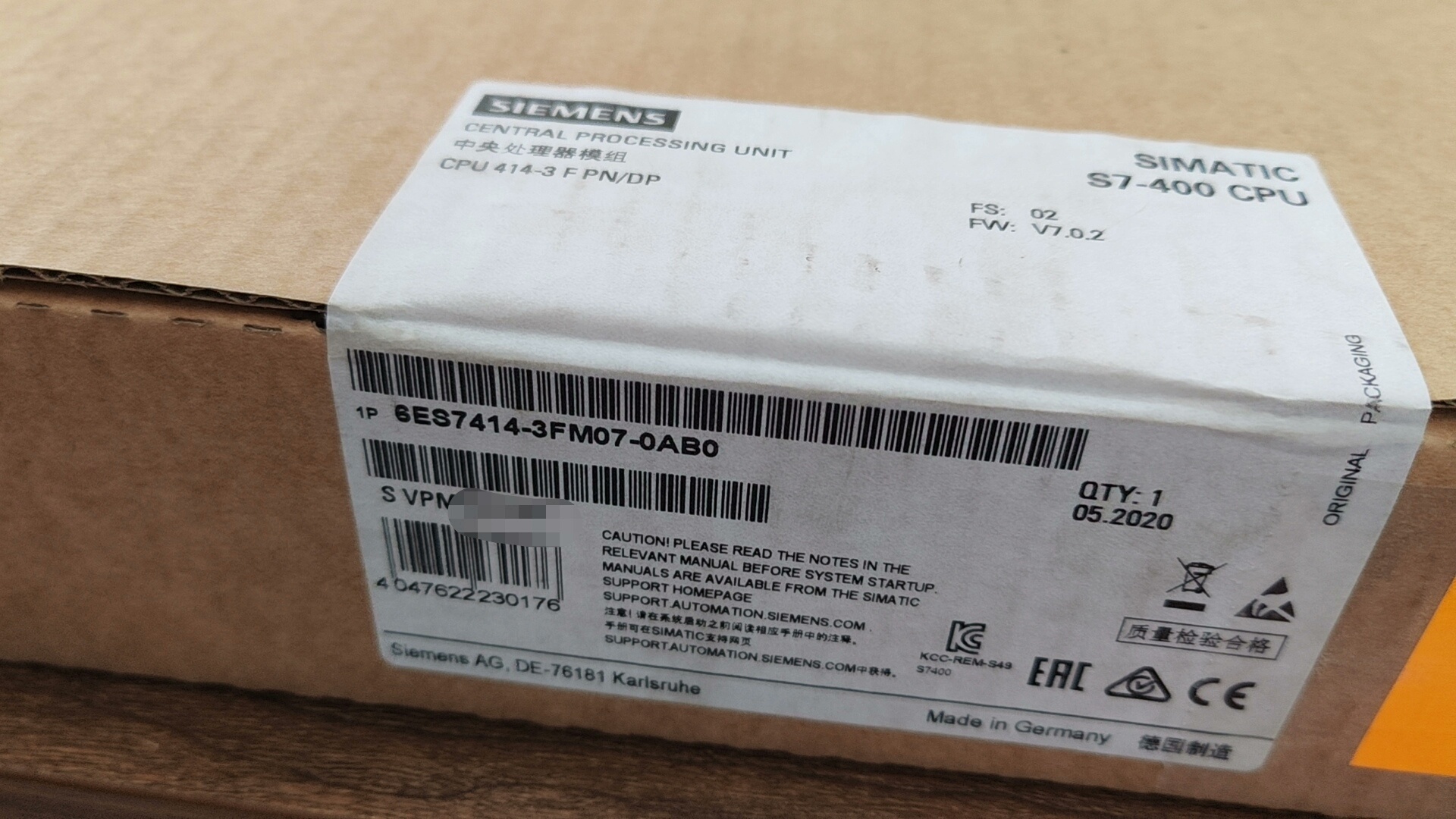 6ES7414-3FM07-0AB0原装未开封议价～