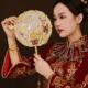 古风圆扇中国婚礼扇新娘秀和服装 成品 婚礼扇DIY胖婚礼扇同款
