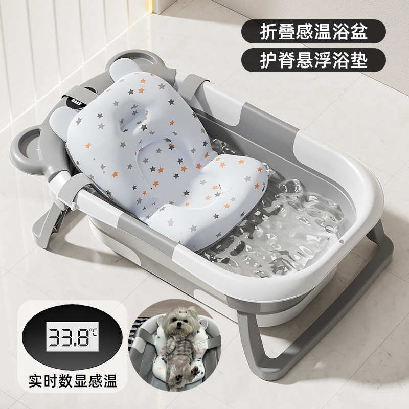 沐泡澡浴缸跑猫洗澡盆专用桶浴盆可折叠狗狗洗猫咪猫猫宠物小防盆