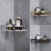 全酒铜轻奢三角篮店JBY浴室品工程三角置物卫架生间简约沐浴用收