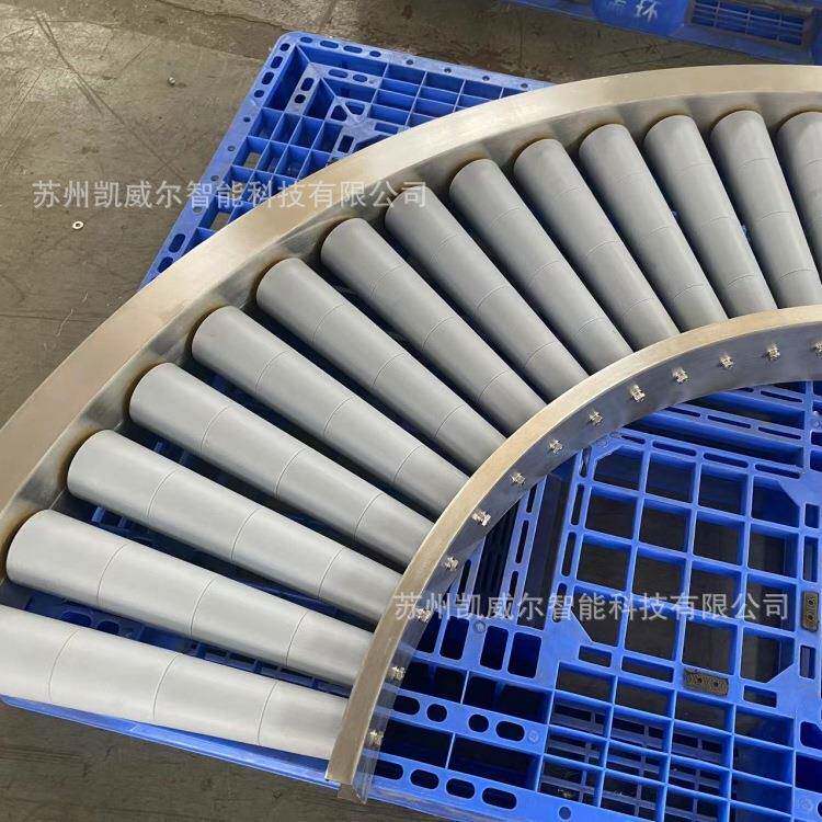 90度180度水平转弯滚筒输送机纸箱周转筐平稳传送全封闭式安全