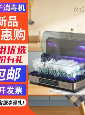勺子消毒机商用自助饭厅饭店食堂餐具收纳盒有盖碗筷烘干 干柜紫