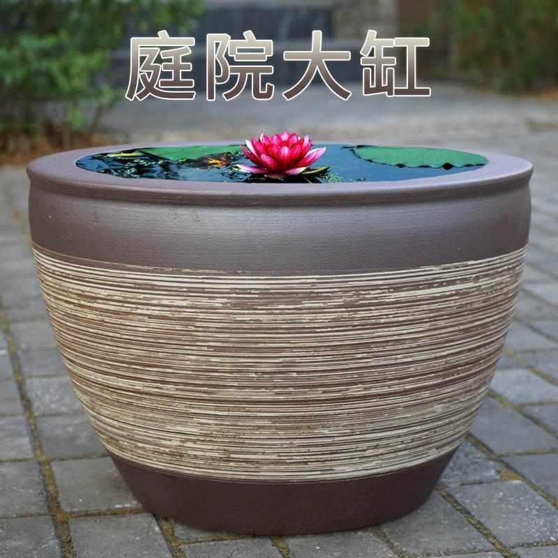 古法鱼缸睡莲花盆缸陶瓷庭院碗莲盆缸室外特大号水缸厂家直销