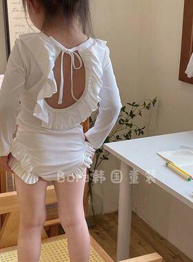 儿童防晒连体泳衣 3-14岁女孩洋气专业训练泳装