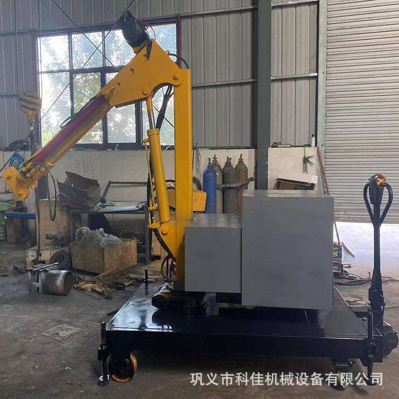 车间仓库机床圆车搬运电动全液压起重机电瓶行走移动式小型吊车