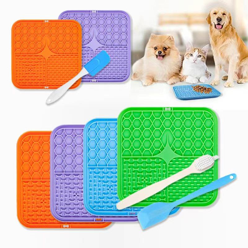 Silicone Dog Licking Mat 1 Count Pet Feeding Mat with - 实物图