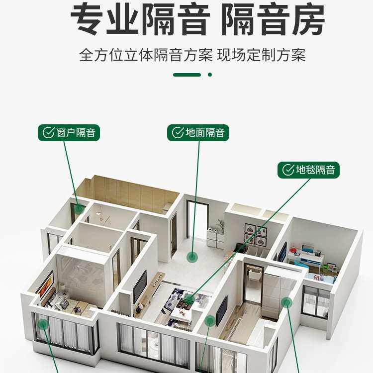 全屋隔音改造超强隔音板家用卧室隔音墙板隔断屏障施工阻尼隔音板