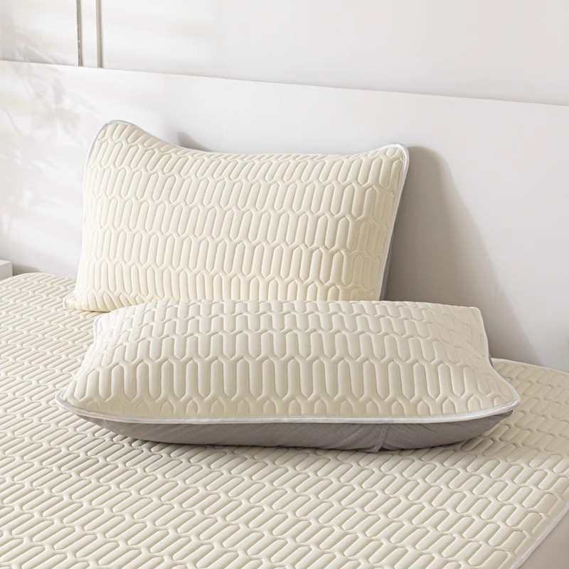 夏季简约纯色乳胶凉席三件套学生单人宿舍凉感床单可折叠空调席子