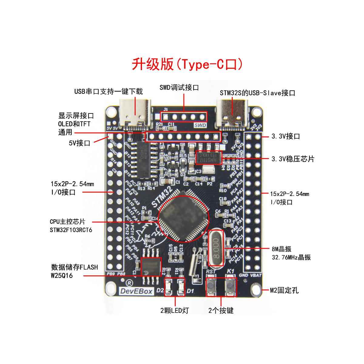 STM32F103RCT6单晶片开 发板模块 嵌入式程式设计实验学习核心小