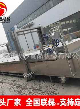 FX-800双层网带水饺水蒸煮 机 连续式玉漂米蒸煮机果蔬烫蒸煮流线