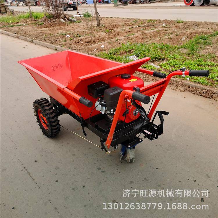 小型山路手推车 水泥拉土翻斗车 汽油动力手推车