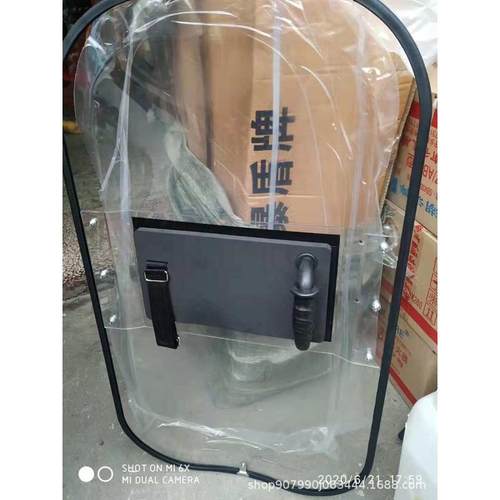 透明PC法式防暴盾牌安保安防器材手持盾牌3.5mm幼儿园装备保安