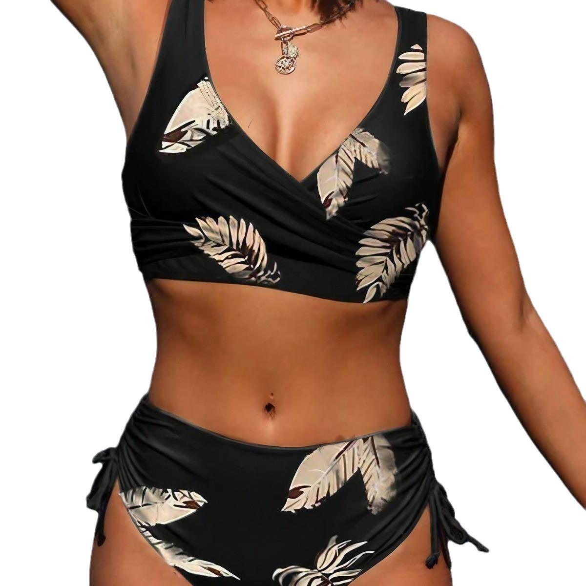 swimsuit womens backless drawstring slim sexy waist high