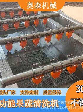 果蔬清洗机 气泡冲浪喷淋臭氧洗果机 臭氧去农残清洗设备