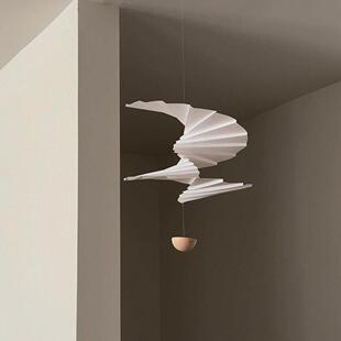 北欧动态悬浮雕塑气流平衡挂饰玄关创意无声旋转挂件阳台艺术挂饰